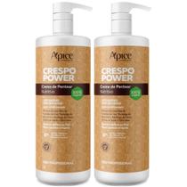 Kit 2 Creme De Pentear Nutritivo Apice Crespo Power Vegano Profissional Uso Diario 1L