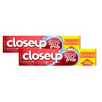 Kit 2 Creme Dental em Gel Closeup Proteção 360º Fresh Red Hot 130g