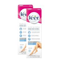 Kit 2 Creme Depilatório Veet Pure & Fresh Pernas e Corpo Pele Delicada 100ml