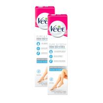 Kit 2 Creme Depilatório Veet Pure & Fresh Pernas e Corpo Pele Delicada 200ml