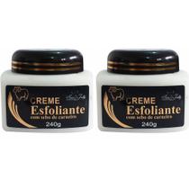 Kit 2 Creme Esfoliante Com Sebo de Carneiro 240g Para Pés Mãos Corpo - San Jully