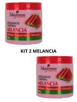 Kit 2 Creme Esfoliante Corporal Rosa Mosqueta, Melancia e Maracuja Pote 500g para o corpo