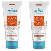 Kit 2 Creme Esfoliante Pé Extrato Ginkgo Biloba Agradal 100g Kit 2 Creme Esfoliante Pé Extrato Ginkgo Biloba Agradal 100g