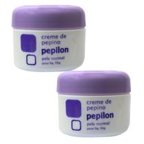 Kit 2 Creme Facial De Pepino Pele Normal 50G - Pepilon