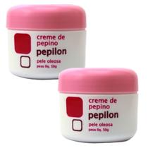 Kit 2 Creme Facial De Pepino Pele Oleosa 50G - Pepilon
