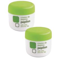 Kit 2 Creme Facial De Pepino Pele Seca 50G - Pepilon
