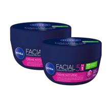 Kit 2 Creme Facial Nivea Noturno 5 em 1 100g