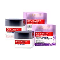 Kit 2 Creme Hidratante Facial Anti-idade L'Oréal Paris Revitalift Hialurônico Noturno 49g