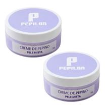 Kit 2 Creme Hidratante Facial de Pepino Pele Mista 50g - Pepilon Kit 2 Creme Hidratante Facial de Pepino Pele Mista 50g - Pepilon