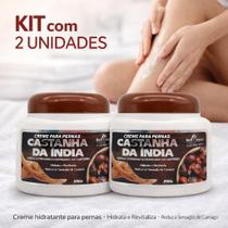 Kit 2 Creme Hidratante Para Pernas Castanha da Índia 250g Cuidado Diário