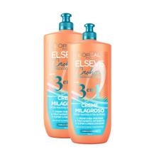 Kit 2 Creme Milagroso 3 em 1 L'Oréal Paris Elseve Cachos Longos dos Sonhos 500ml