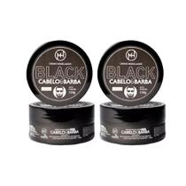 Kit 2 Creme Modelar Cabelo e Barba Black Disfarça o Branco