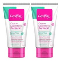 Kit 2 Creme Para Depilação Corporal Depilflax 100G Perna Braço Axila