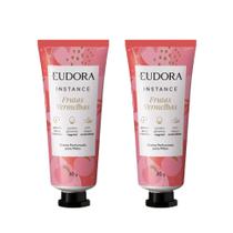 Kit 2 Creme para Mãos Hidratante Perfumado Frutas Vermelhas Eudora Instance 30g