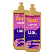 Kit 2 Creme para Pentear Niely Gold Antiquebra Salva Fios 500ml