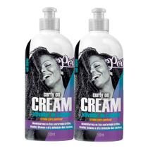 Kit 2 Creme para Pentear Soul Power Curly On Cream Ativador de Cachos 500ml
