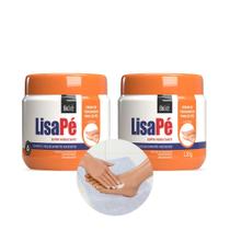Kit 2 Creme para Rachadura nos Pés Ressecados Super Hidratante LisaPé 120g Bio Soft