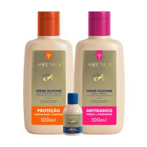 Kit 2 Creme Silicone Proteção e Antidano 100ml cada Aneethun