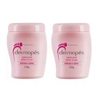 Kit 2 Creme Tratamento de Pés Hidrata E Afina Dermopés Rosa 230g - Abelha Rainha
