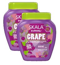 kit 2 Creme Tratamento Skala Brilho Extremo Uva 2 Em 1 1Kg