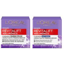 Kit 2 Cremes Anti-Idade 50ml Tratamento (Diurno e Noturno) Revitalift Hialurônico - L'Oréal Paris - L'Oreal