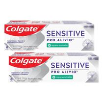 Kit 2 Cremes Dentais Colgate Repara Esmalte Sensitive Pro-Alívio 110g
