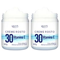 Kit 2 Cremes Facial Rosto 30 Para Rugas Skin Care - Antirrugas Antissinais Clareador de Manchas Escuras - Prevenção de R