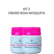 Kit 2 Cremes Hidratante Rosa Mosqueta 50g Nativa Brasil Uso Diário
