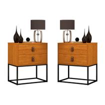 Kit 2 Criados Unic 45cm Com Pés De Ferro Dourado Kit 2 Criados Unic 45cm Com Pés De Ferro Dourado