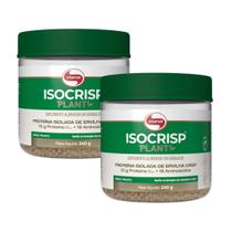 KIT 2 CRISP DE PROTEÍNA VEGETAL ISOCRISP PLANT - 240g - VITAFOR
