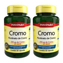 Kit 2 Cromo Picolinato de Cromo 100% IDR 60 Cáps Maxinutri