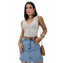 Kit 2 Cropped Blusa Blusinha Renda Bojo Feminino Atacado