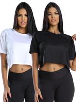 Kit 2 Cropped Dry Feminino Blusa Camiseta Academia