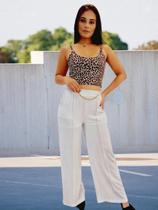 KIT 2 Croppeds Feminino Blogueira Suplex Alça Fina Moda Verão Duplo Forro Regata Modinha