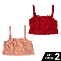 Kit 2 Croppeds Rendado de Amamentação Maternidade Gestante Pós Parto Moda Mamãe Kit 2 Croppeds Rendado de Amamentação Maternidade Gestante Pós Parto Moda Mamãe