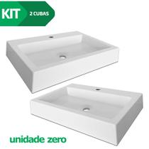 Kit 2 Cubas De Apoio Banheiro Sobrepor Retangular Rubi Kit 2 Cubas De Apoio Banheiro Sobrepor Retangular Rubi