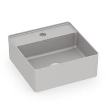 Kit 2 Cubas de Apoio Quadrada com Mesa 350x350 Platinum P4 Incepa Cinza/Stone