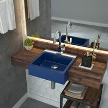 Kit 2 Cubas de Semi Encaixe para Banheiro Xq355 Quadrada Compace Kit 2 Cubas de Semi Encaixe para Banheiro Xq355 Quadrada Compace