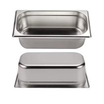 Kit 2 Cubas Gastronômica Inox Gn 1/3 100mm Buffet Rechaud