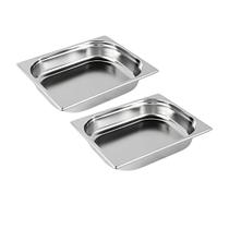 Kit 2 Cubas Gastronômicas Aço Inox Gn 1/2X65Mm Self Service