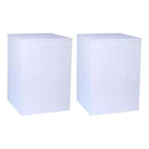 Kit 2 Cubo Base Tablado Expositor Loja 45x35x35cm MDF Branco