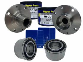 Kit 2 cubo dianteiro com rolamento palio siena uno