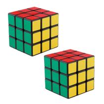Kit 2 Cubos Mágicos 3X3X3 Brinquedo Interativo Clássico Kit 2 Cubos Mágicos 3X3X3 Brinquedo Interativo Clássico