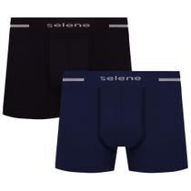 Kit 2 Cueca Box Boxer Microfibra Selene Masculina Original Kit 2 Cueca Box Boxer Microfibra Selene Masculina Original