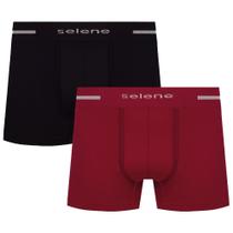 Kit 2 Cueca Box Boxer Microfibra Selene Masculina Original Kit 2 Cueca Box Boxer Microfibra Selene Masculina Original