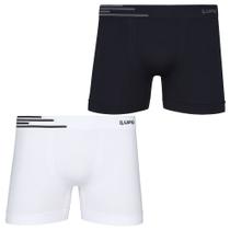 Kit 2 Cueca Box Microfibra Sem Costura Masculina Lupo