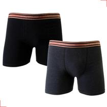 Kit 2 Cueca Boxer Algodão Com Elastano Lupo Masculina 00523