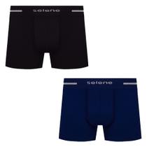 Kit 2 cueca boxer box microfibra selene masculina original