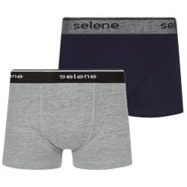 Kit 2 Cueca Boxer Box Selene Infantil Kids Algodão Original