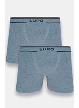 Kit/2 Cueca Boxer Lupo 00733-088 Masculina Sem Costura Fio Texturizado T. P/GG Kit/2 Cueca Boxer Lupo 00733-088 Masculina Sem Costura Fio Texturizado T. P/GG